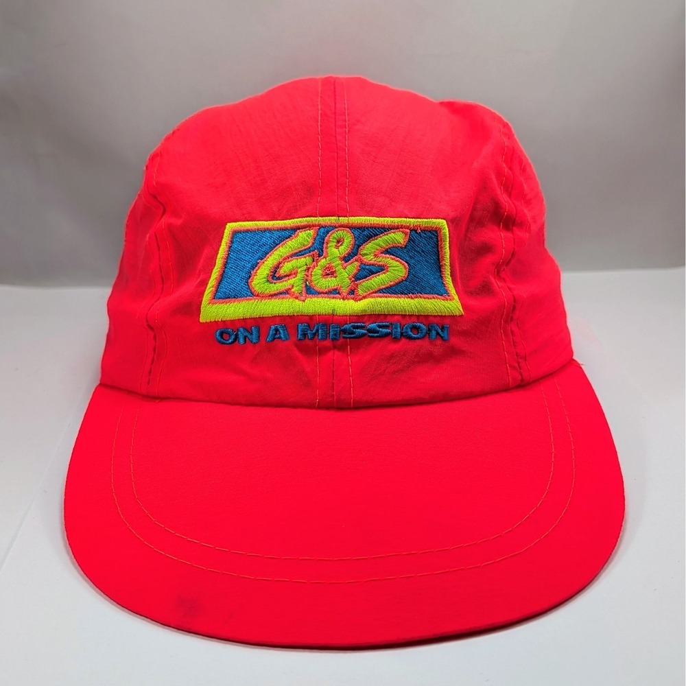 Vintage G&S On A Missions Surf Skate Zipback 4 Panel 80s Nylon Hat Cap